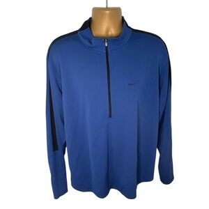 Y2K Nike Technical Half Zip Blue Black XL